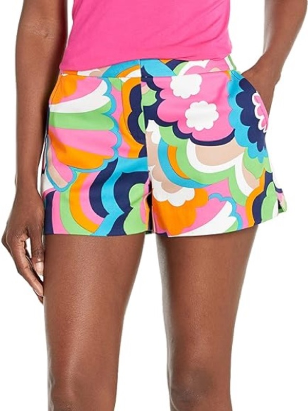 Trina Turk Multi-Color Patterned Cotton Shorts